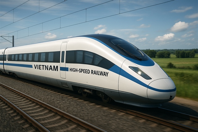 Chính phủ yêu cầu các bộ, ngành, địa phương tổ chức lập, trình Thủ tướng quyết định phê duyệt Dự án đường sắt tốc độ cao Bắc - Nam và tổ chức triển khai, dự kiến khởi công xây dựng trước 31-12-2026. Ảnh: AI