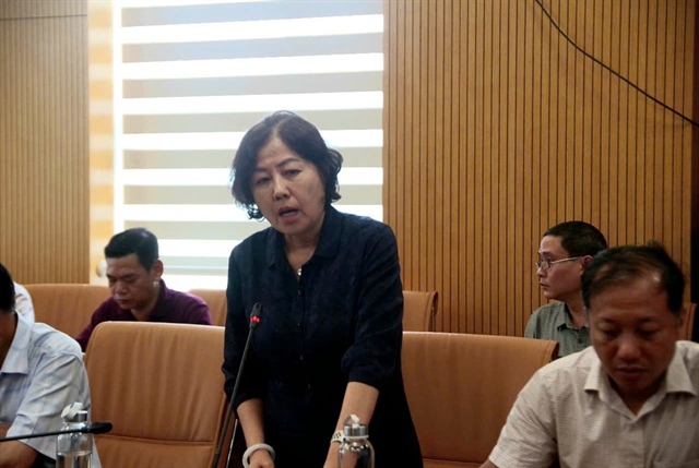 Bà Nguyễn Thu Thủy, Phó Cục trưởng Cục Chăn nuôi - Thú y, thông tin về kết quả điều tra, xác minh thông tin Công ty CP Chăn nuôi C.P Việt Nam bị tố bán thịt heo bệnh. Ảnh: AH