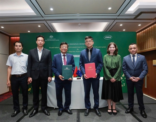 The Signing Of the MoU Celebrating The Milestone of cooperation between Austrade and VNBA. Photo: Austrade