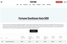 Coteccons (CTD) leads Vietnam’s construction sector on Fortune Southeast Asia 500