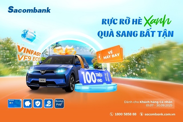 Sacombank khởi động mùa hè rực rỡ với hàng loạt chương trình khuyến mại hấp dẫn 