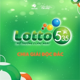 Tính năng chia giải Độc đắc hơn 13.5 tỷ của Vietlott Lotto 5/35 chính thức được kích hoạt