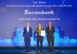 Sacombank among VN’s Top 10 Reputable Commercial Banks, reports jump in Q2 profit