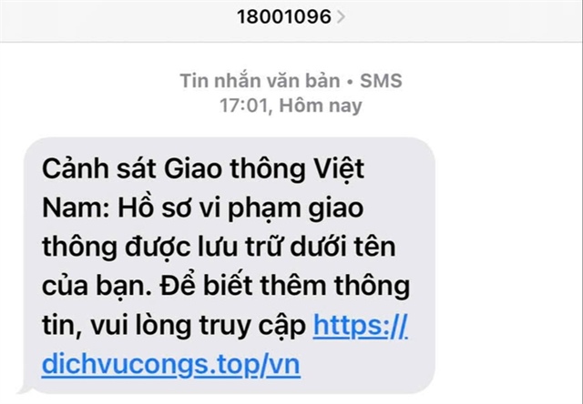 Cảnh giác chiêu lừa đảo nộp phạt giao thông qua Cổng Dịch vụ công Quốc gia giả - Ảnh 1.