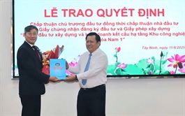 Tây Ninh trao quyết định đầu tư dự án 3,900 tỷ đồng cho Hoàn Cầu Long An