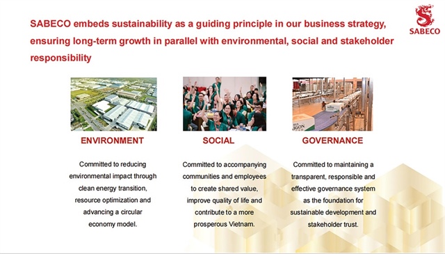 SABECO among pioneers in sustainable development