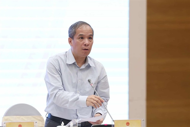 Phó Thống đốc NHNN Đoàn Thái Sơn cung cấp thông tin về tiến độ giải ngân các chương trình tín dụng. Ảnh: VGP