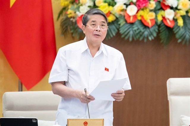Phó Chủ tịch Quốc hội Nguyễn Đức Hải điều hành phiên cho ý kiến về dự luật. Ảnh: QUỐC HỘI