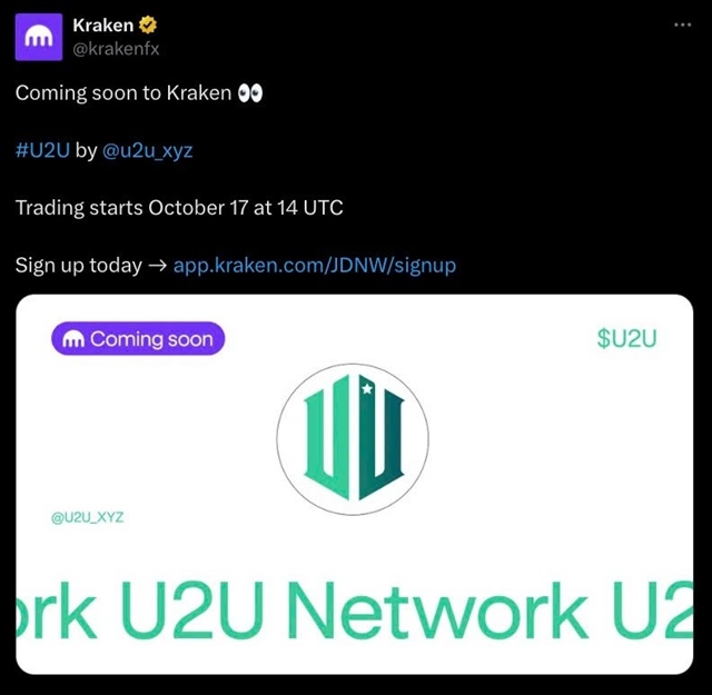 Việt Nam’s U2U Network to be listed on global crypto exchange Kraken