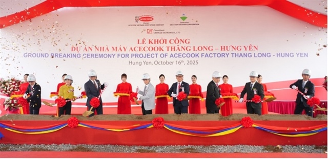 the groundbreaking ceremony of the Thang Long factory. Photo: Acecook Vietnam