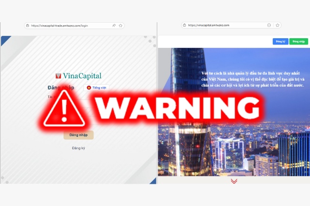 VinaCapital báo cáo bị giả mạo website