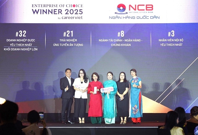 NCB được vinh danh Top “Doanh nghiệp được yêu thích 2025”