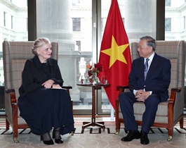 Vietnamese Party chief meets leaders of UK corporations, financial organisations