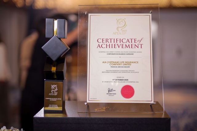 AIA Vietnam wins Corporate Excellence Award at APEA 2025 (PR)