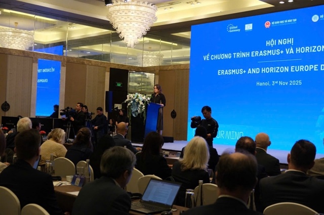 State Secretary Sara Modig delivered remarks at the Erasmus+ and Horizon Europe Day 2025 in Hanoi, highlighting Sweden’s commitment to education, research and innovation. Photo: Swedish Embassy