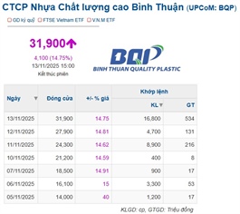 Tân binh ngành nhựa tăng giá gấp 3 lần sau chuỗi tím trần 7 phiên