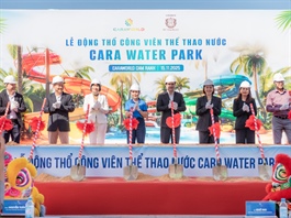Động thổ công viên nước 6.7ha: Điểm chạm mới trong bức tranh đại đô thị lấn biển CaraWorld
