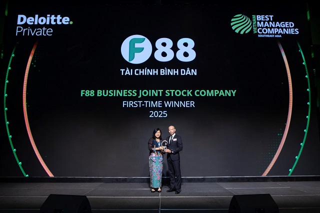 F88 được Deloitte vinh danh Vietnam Best Managed Companies 2025, khẳng định chuẩn mực quản trị và hiệu quả tăng trưởng
