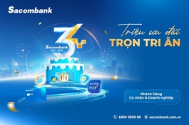 Tràn ngập ưu đãi xuyên suốt tháng 12 mừng sinh nhật Sacombank 