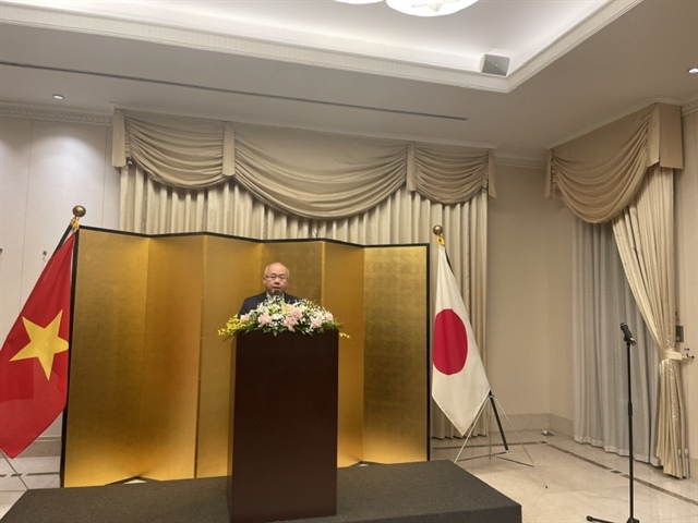 Do Thanh Trung, Vietnaemse Deputy Minister of Finance, made a speech at the event. Photo: Bich Thuy