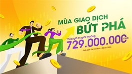 KBSV - Mùa giao dịch bứt phá: Giải thưởng 729 triệu đồng