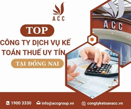 Top 10 công ty dịch vụ kế toán thuế uy tín tại Đồng Nai