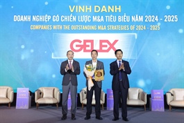 GELEX được vinh danh Doanh nghiệp có chiến lược M&A tiêu biểu 2024-2025