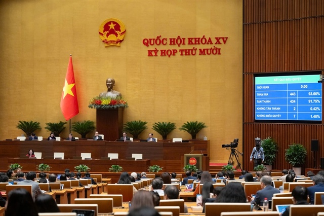 Quốc hội biểu quyết thông qua Luật An ninh mạng. Ảnh: QH