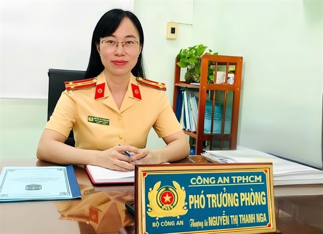 Thượng tá Nguyễn Thị Thanh Nga, Phó Trưởng Phòng PC08 Công an TP.HCM. Ảnh: PHẠM HẢI