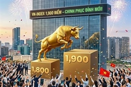 Một tuần sau pha vượt 1,800, VN-Index chính thức chinh phục mốc 1,900