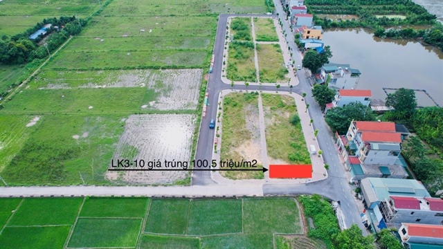 Một khu đất đấu giá tại Thanh Oai