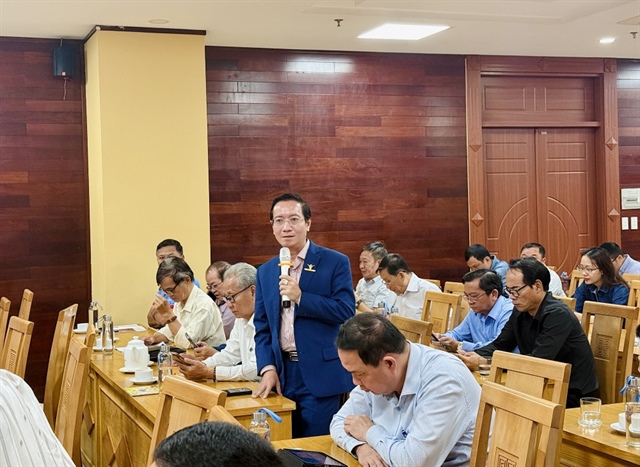 Ông Nguyễn Đình Tùng, Phó Chủ tịch Hiệp hội Rau quả Việt Nam, kiêm Chủ tịch Tập đoàn Vina T&T nêu kiến nghị tại họp báo. Ảnh: QUANG HUY