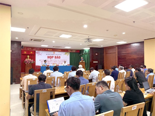 Quang cảnh buổi họp báo ngày 23-1. Ảnh: QUANG HUY