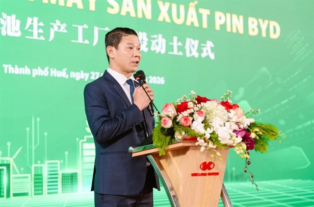 Kim Long Motor and BYD Battery start electric vehicle battery plant in Hue