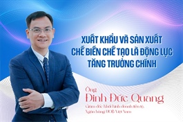 Ông Đinh Đức Quang (UOB): Xuất khẩu và sản xuất chế biến chế tạo là động lực tăng trưởng chính