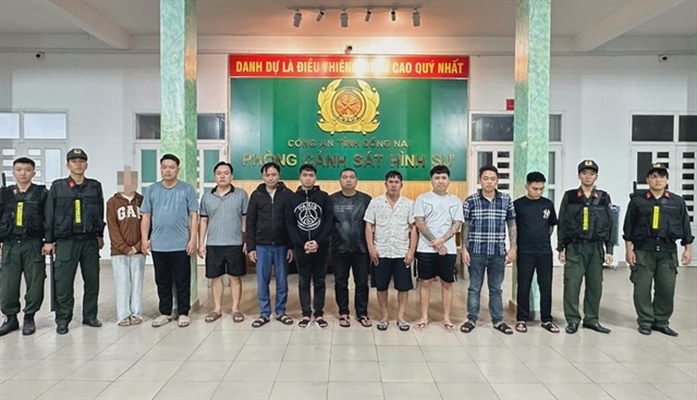 Các đối tượng bị bắt giữ (Ảnh: Công an tỉnh Đồng Nai cung cấp)