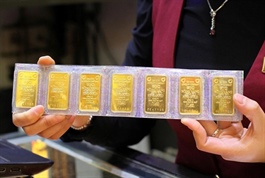 Giá vàng trong nước đi ngang, tỷ giá trung tâm giảm thêm 5 đồng