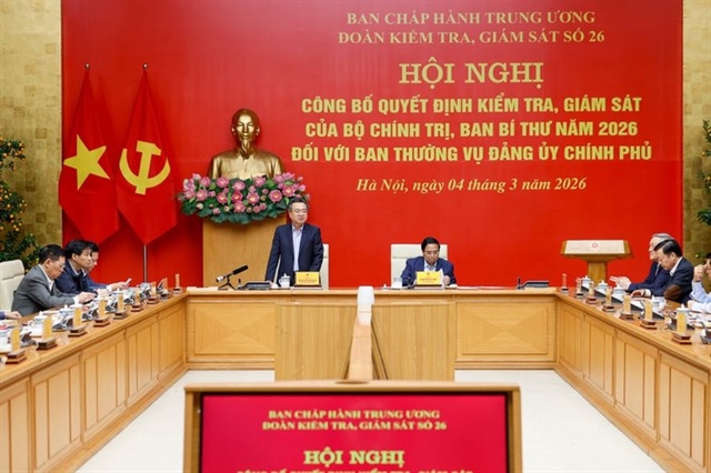 Công bố quyết định kiểm tra, giám sát của Bộ Chính trị, Ban Bí thư năm 2026 đối với Ban Thường vụ Đảng ủy Chính phủ- Ảnh 4.