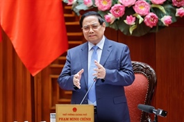 Thủ tướng Phạm Minh Chính chủ trì cuộc họp về điều hành chính sách tiền tệ, tài khóa