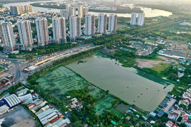 Vị trí dự kiến quy hoạch ga đầu mối Thủ Thiêm. Ảnh: NGUYỄN TIẾN