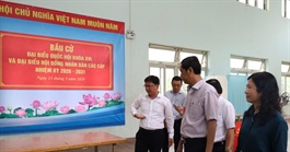 Lãnh đạo TP.HCM khảo sát các điểm bỏ phiếu bầu cử