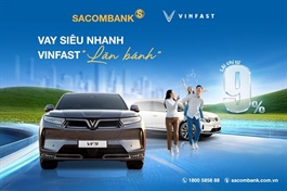 SACOMBANK tiếp tục triển khai chính sách cho vay mua xe điện VinFast 