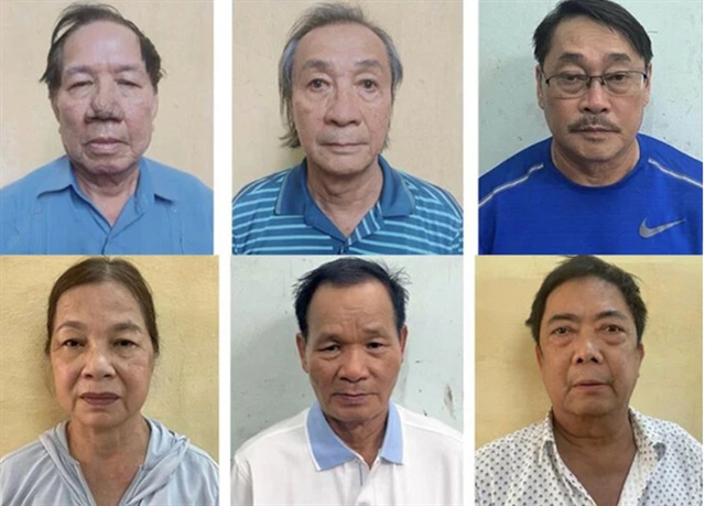 Một số bị c&aacute;o trong vụ &aacute;n. Ảnh: BCA