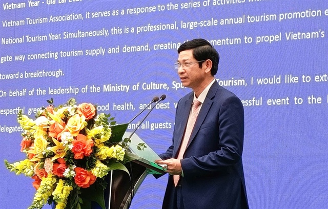 Thứ trưởng Bộ VH-TT&DL Hồ An Phong phát biểu khai mạc. Ảnh: HH