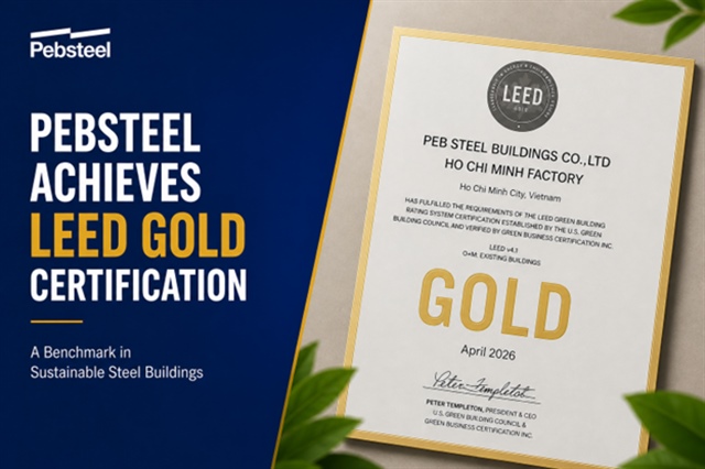 Pebsteel factory gains LEED Gold for sustainable operations