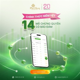 Chứng khoán Phú Hưng thông báo phát hành 14 mã chứng quyền năm 2026