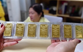 Giá vàng trong nước không biến động, giao dịch quanh mức 163,5 triệu đồng