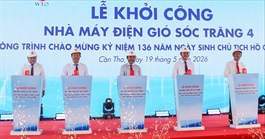 Cần Thơ khởi công 2 dự án điện gió tổng vốn đầu tư gần 23.640 tỉ đồng