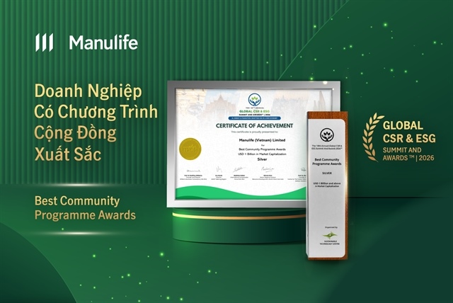 Manulife Vietnam receives international ESG award for health initiative
