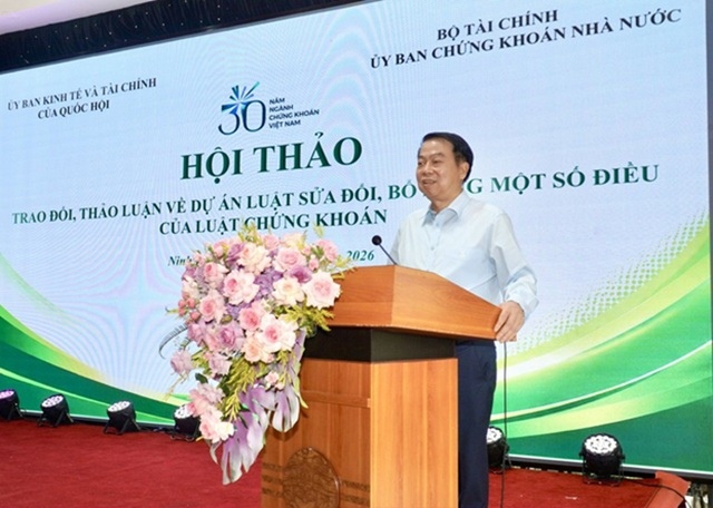 Thứ trưởng Bộ Tài chính: Dự án Luật Chứng khoán sửa đổi sẽ trình Quốc hội xem xét tại Kỳ họp tháng 10